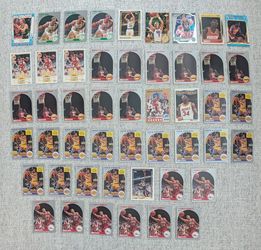 Larry Bird Magic Johnson Charles Barkley Hakeem Olajuwon NBA Basketball Card Lot of 49 Total HOF