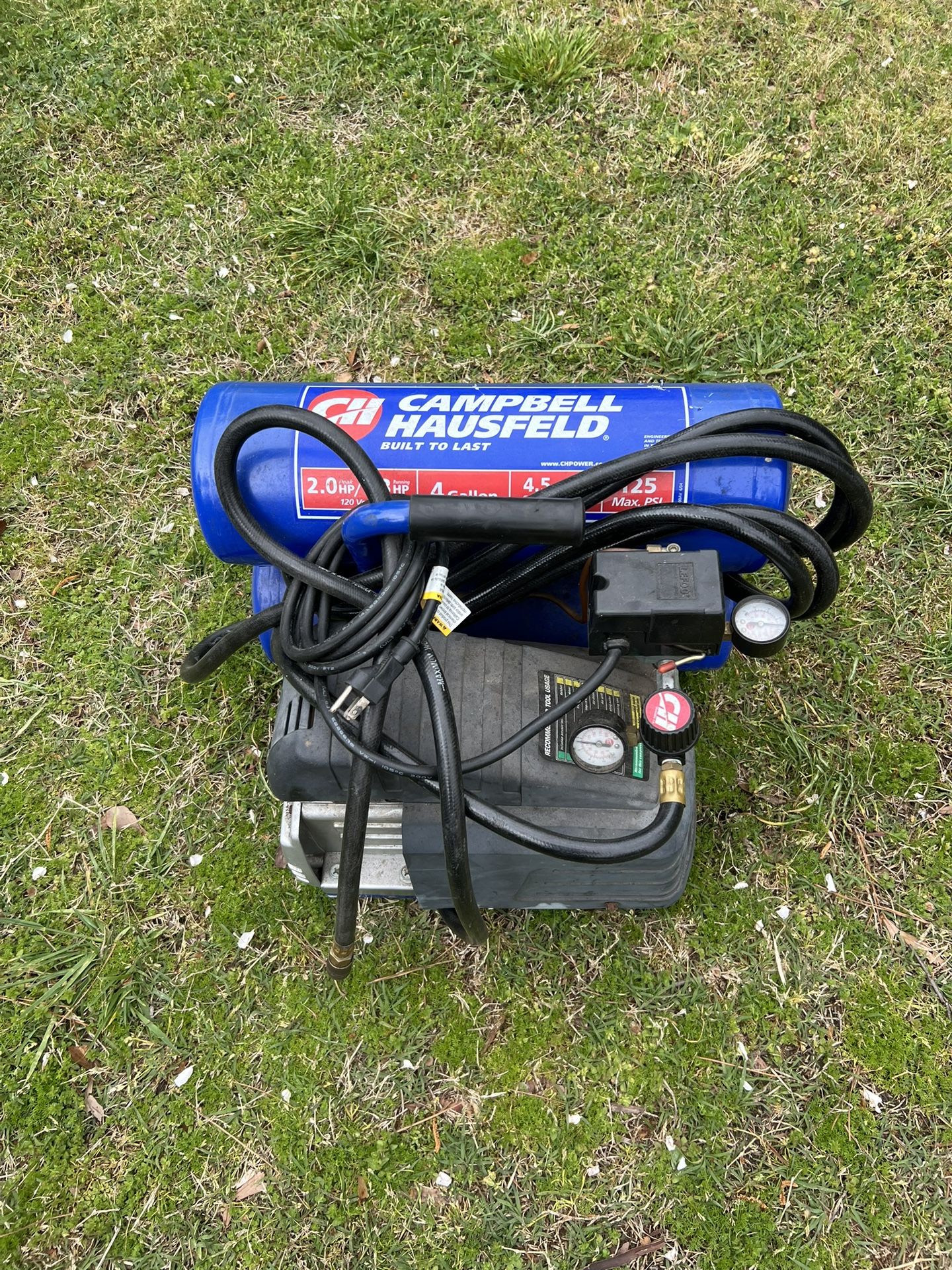 campbell hausfeld air compressor 2.0 hp 4 gallon