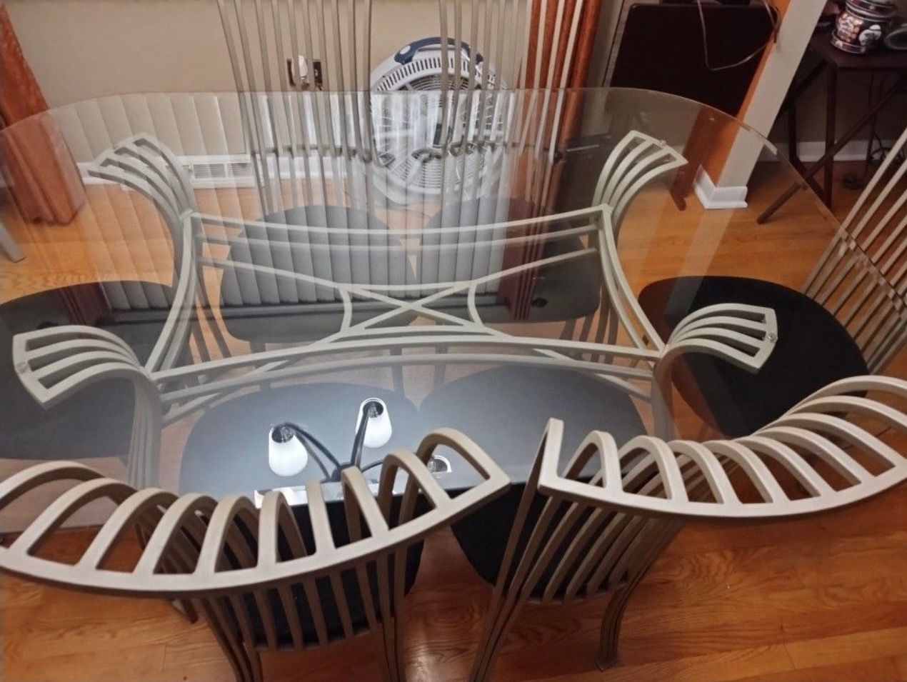 Glass Table With 6 Chairs