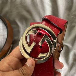 red gucci belt size 34