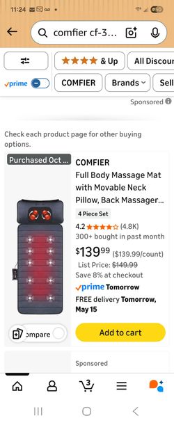 Massage mat, massage seat, and neck massager