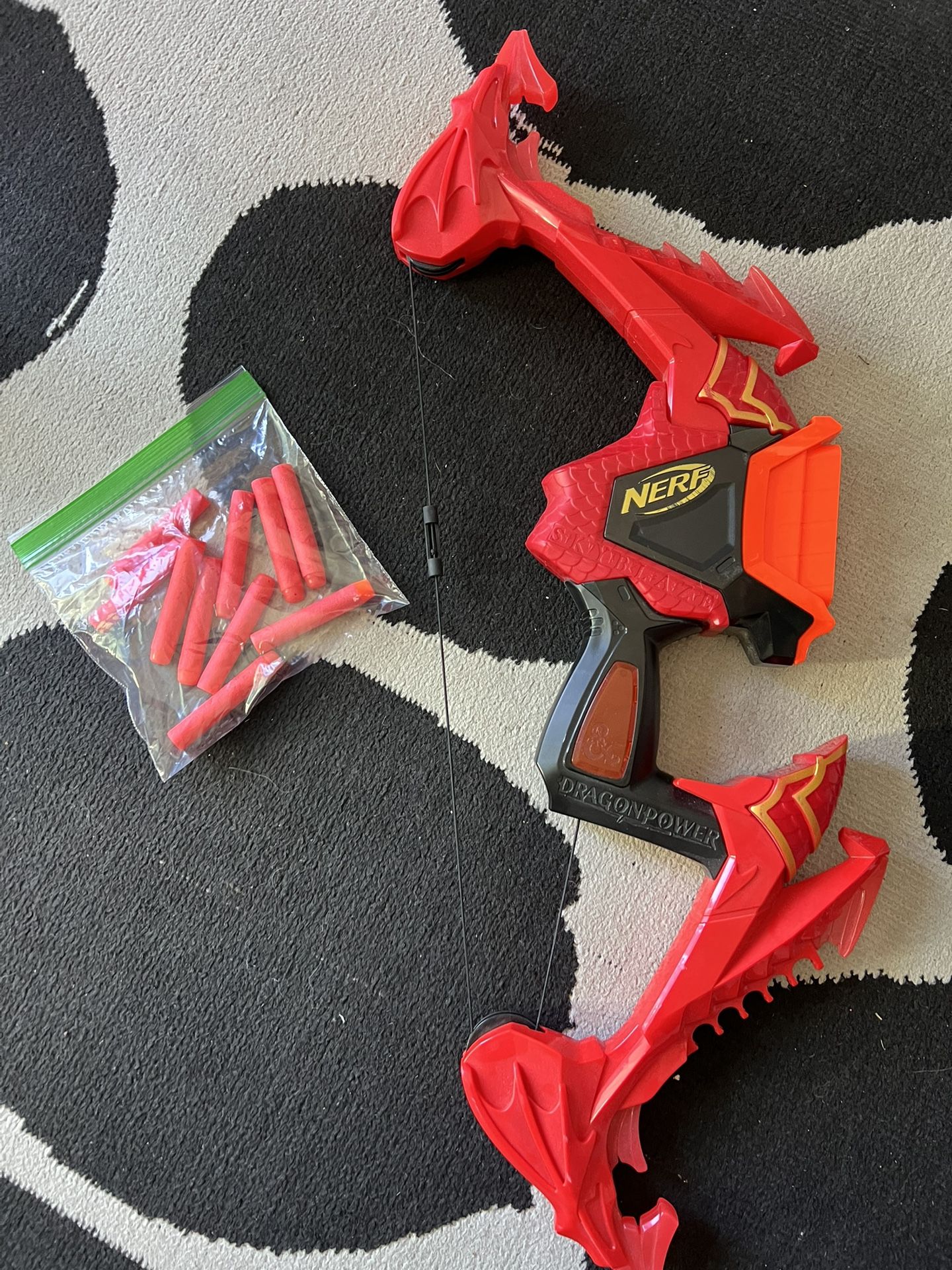 Nerf Dragon power Bow And Arrow Dart Gun With 10 Bullets