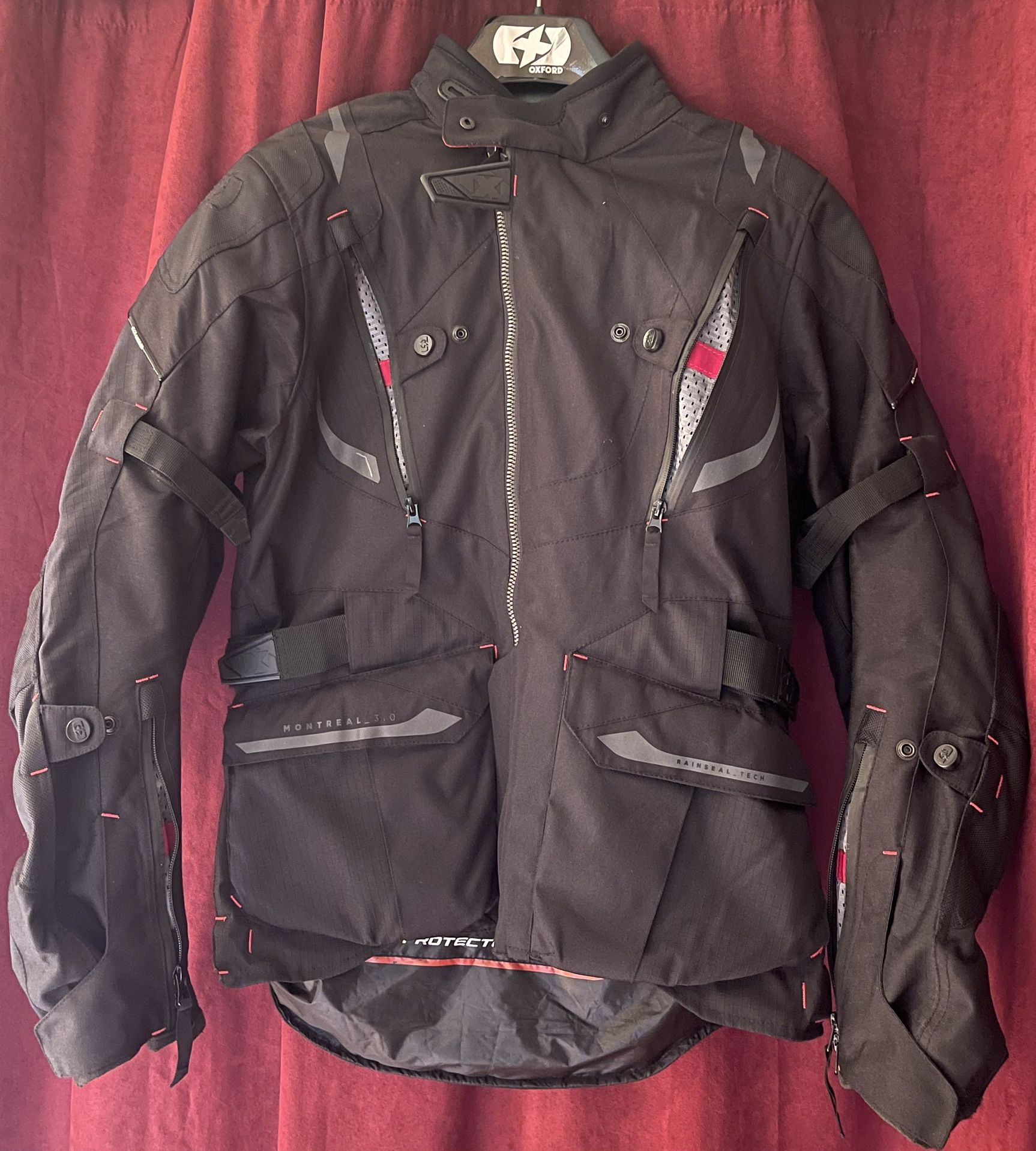 Oxford Montreal 3.0 Tech Black Motorcycle Jacket Men's Size SM