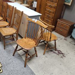 Pair Of Vintage,  Spindle Chairs
