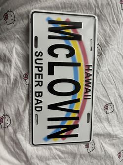 Superbad McLovin Fake License Plate