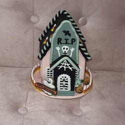 Pink Halloween Gingerbread House