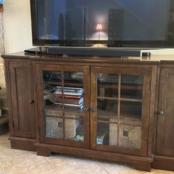 Solid Wood Media Console 