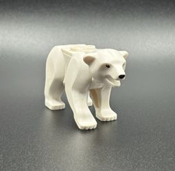 Lego Animal Polar Bear 98295c01pb01 White 2 Studs on Back Black Eyes Arctic Sets