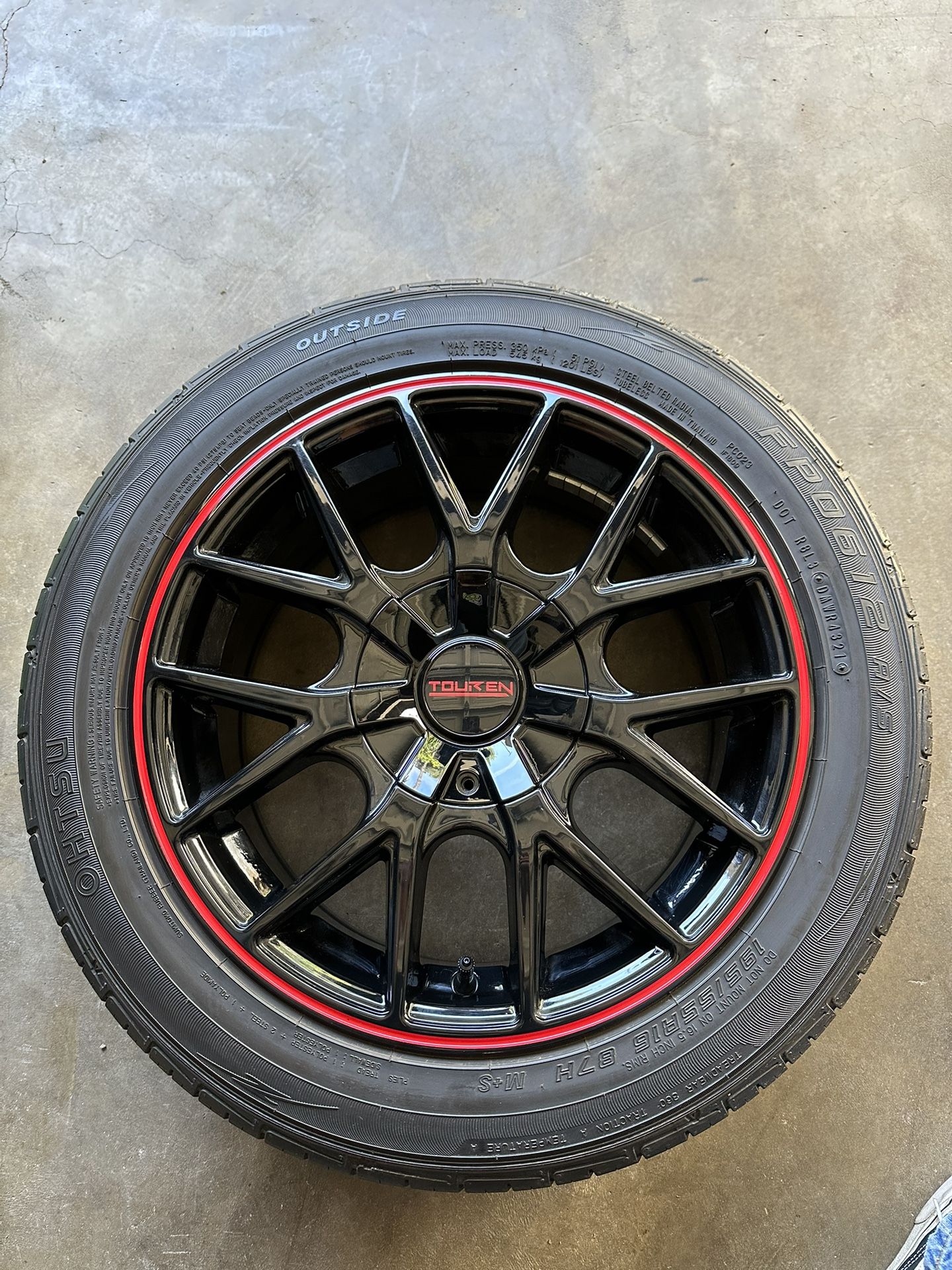 Used 16x7 Rims 16x7 4x100 & 4x114.3 Touren Black Aluminum Wheels for Sale in Riverside ...