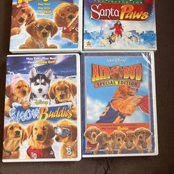 Disney Space Buddies (w/ Plush Buds) , Snow Buddies Air Buddies & Santa Paws DVDS