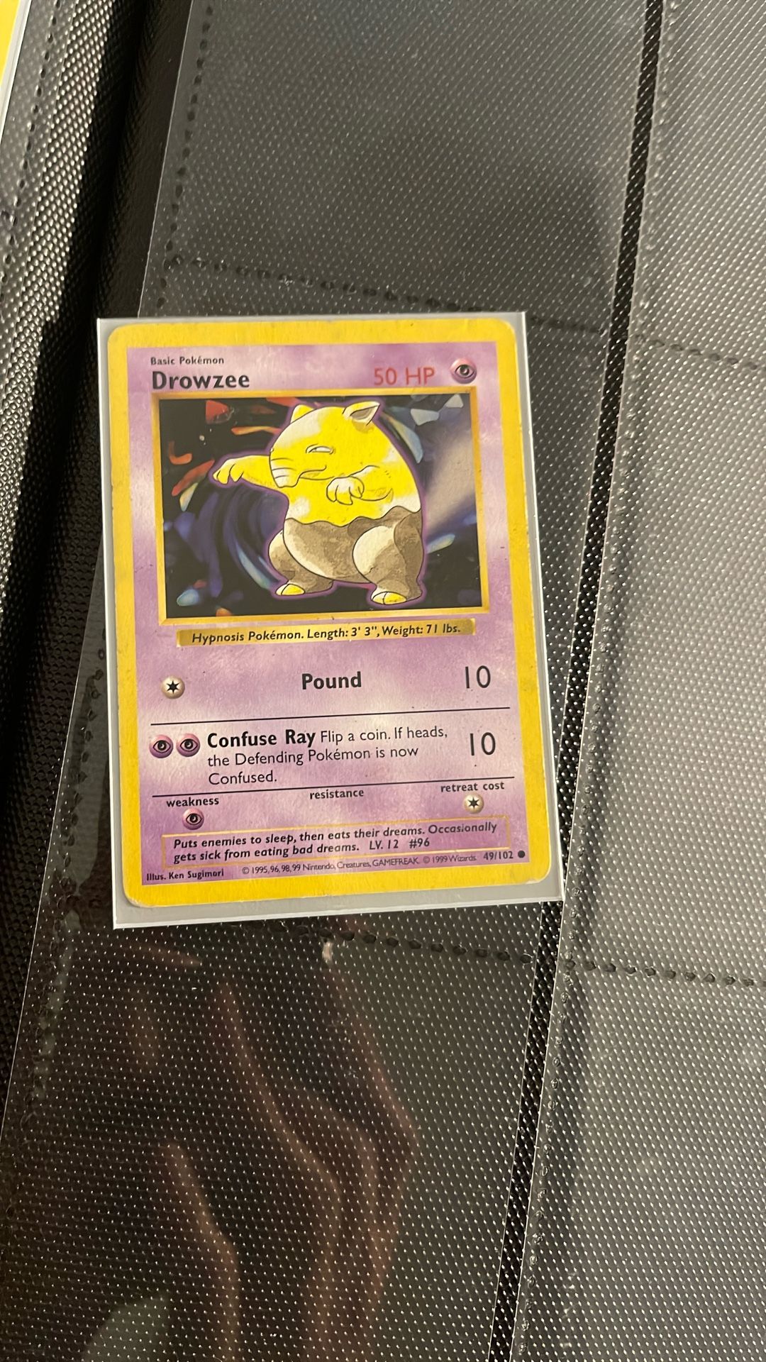 Drowzee Shadowless Pokemon Card Vintage