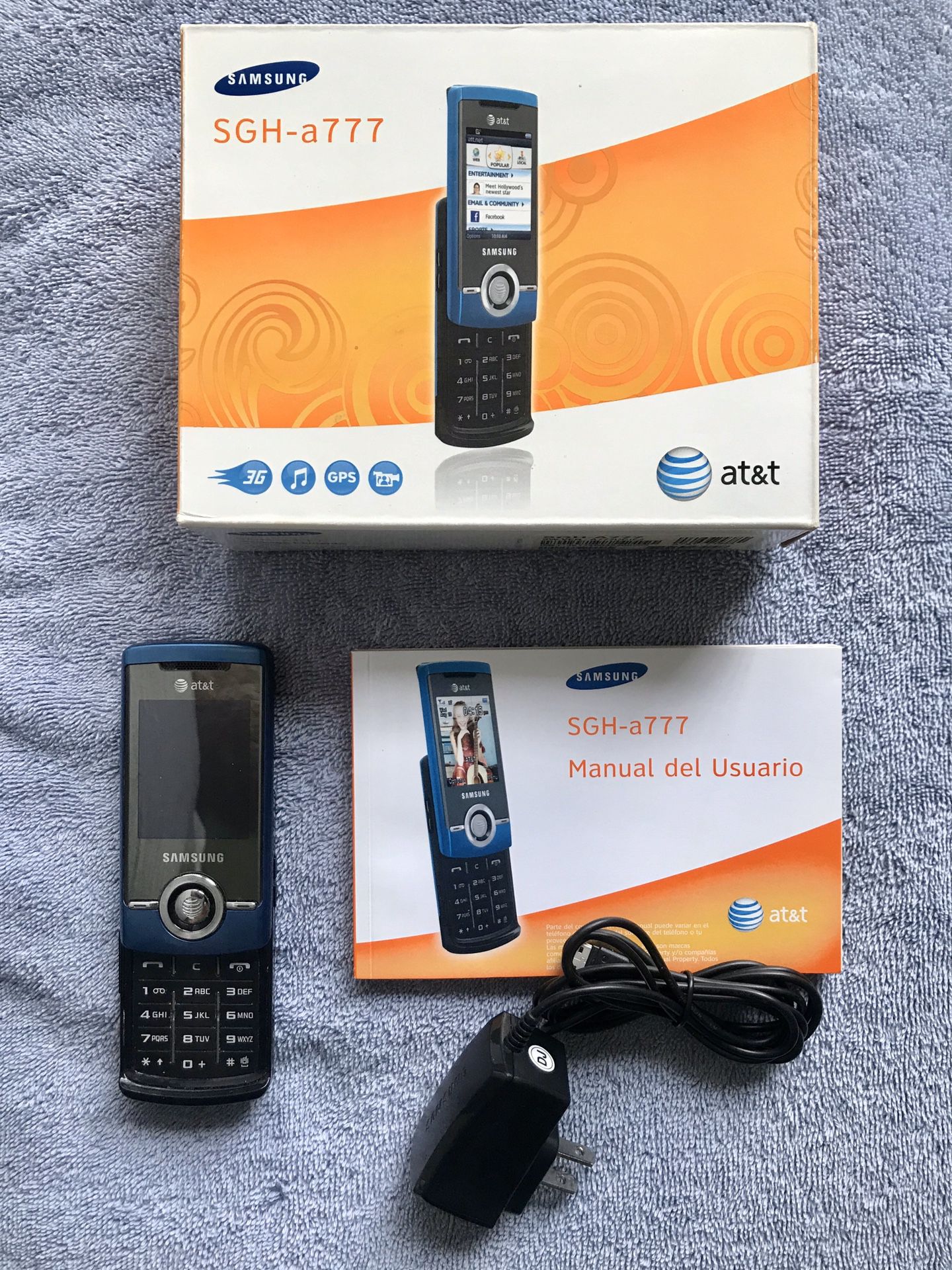 SAMSUNG “SGH-a777”/AT&T CELLULAR PHONE with CHARGER...