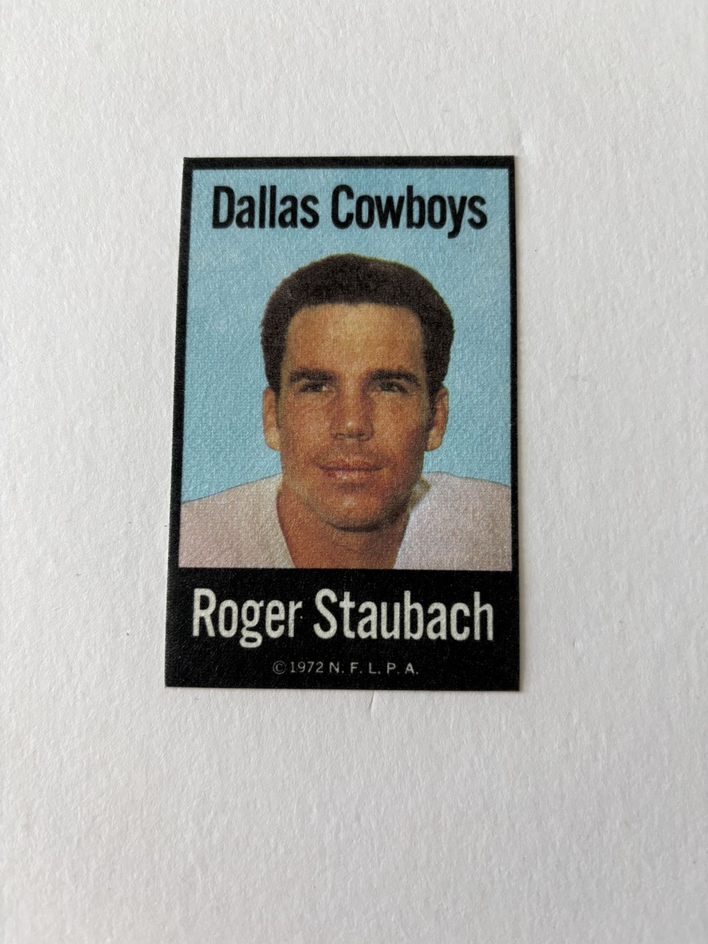 RARE 1972 Roger Staubach Football NFLPA Iron Ons NM-MT OR BETTER -ROOKIE YEAR Dallas Cowboys