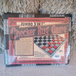 Jumbo 3 in 1 Checker Rug Game