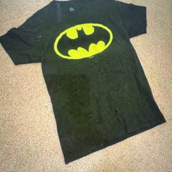 New Medium Black Batman Superhero T Shirt Top Costume 