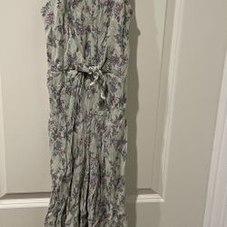 Girls Floral Jumpsuit 