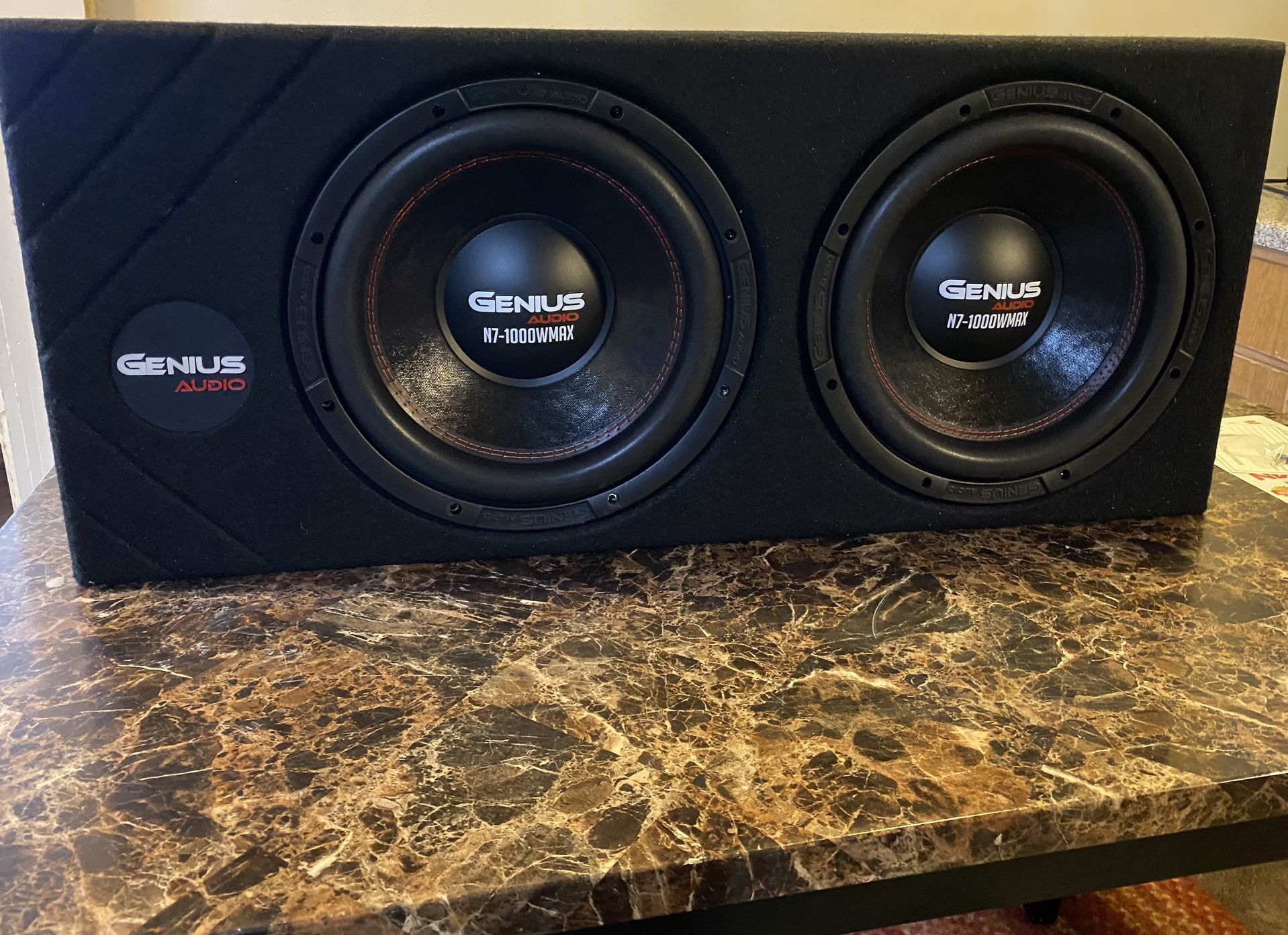 New 12" Genius Audio Subwoofers + New Ported Box Box 