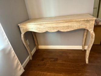 Farmhouse Light Wood Console Table