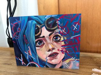JINX Oil painting - League of Legends Arcane