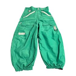 Jibskin Baggy Green Ski Snowboard Pants Size Large