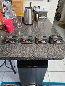 4, 4Ah ridgid batteries for sale.