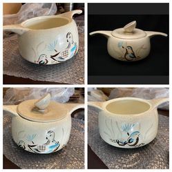 Mid Century Modern: Red Wing USA Vintage Bowl with Lid in Great Condition