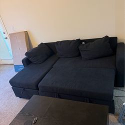 Modern Couch + Coffee Table (1 Month Old, Like New)