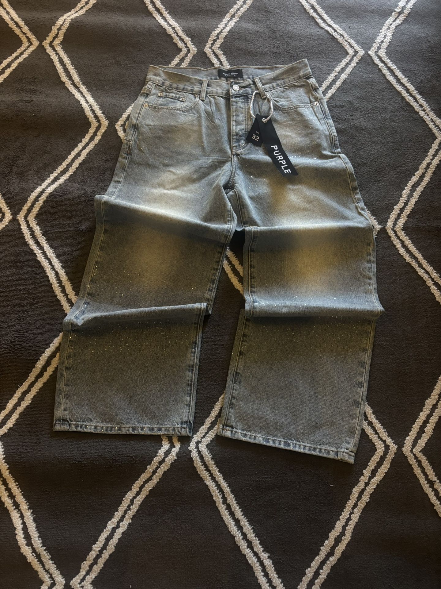 Blue Baggy Purple Jeans
