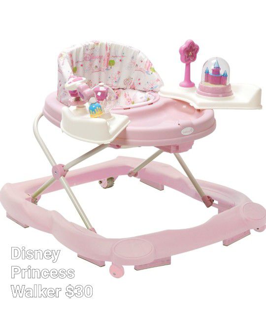 Pink Disney Princess Baby Walker