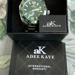 Adee Kay Seal Men's Watch Stainless Steel AK6268 М RETRO-J7 w/Box Original 
