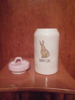 Rae Dunn Bunny Love Ceramic Canister