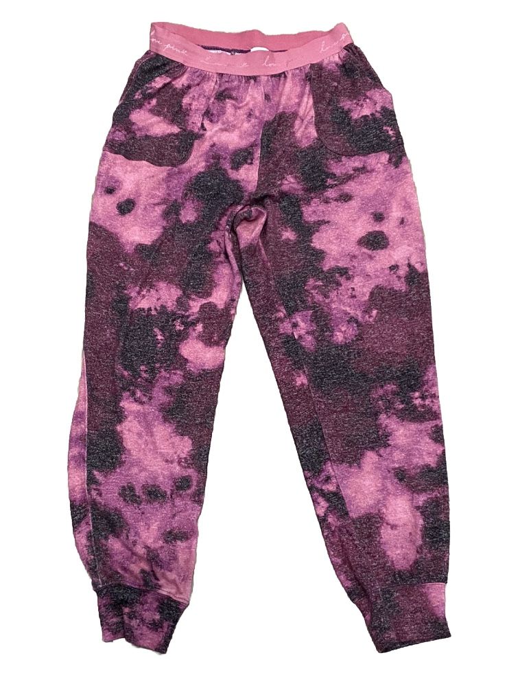 VS PINK- Pink Tie-Dye Jogger-Style Pajama Pants- Size M