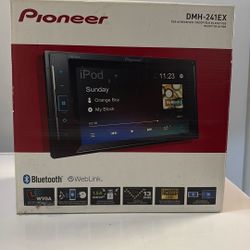Pioneer Double Din Radio 6.2 Inch Touch Screen With Bluetooth Dmh-241ex Brand New No Install Available 