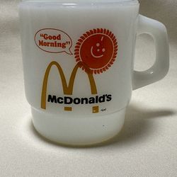 Vintage 1970s Fire-King McDonald's "Good Morning" Mug