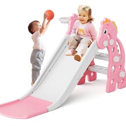 3 in 1 Toddler Slide - 46.8 Inch Long Slide