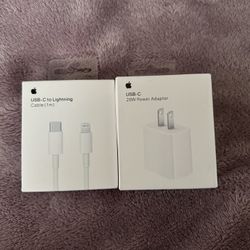 Apple USB-C 20watts Power Adapter And Charging Cable for iPhones and iPads 