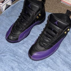 Size 12 Purple And Black Jordan’s 