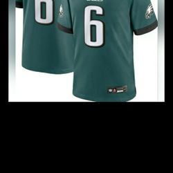 New! Men's Philadelphia Eagles DeVonta Smith  Midnight Green Team Game Jersey