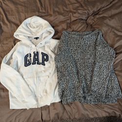 Gap Hoodie & Italian Wool Sweater Size Large