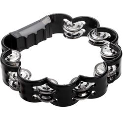 Okllen Double Row Hand Percussion Tambourines, Metal Jingles, Tambourine Bells, Musical Instrument for Adults, Tambourine Lovers, Christmas Gif