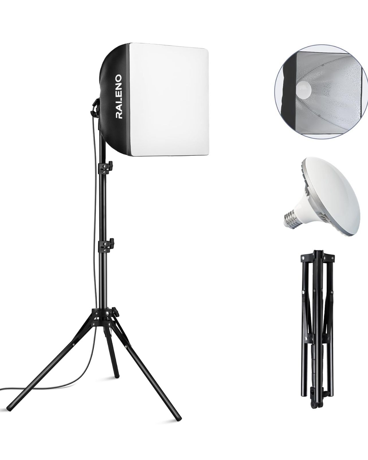 Softbox lighting kit w/ 2 backdrops and Stands.