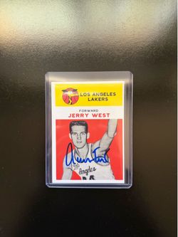 Jerry West Signed 1961 Fleer RC Reprint — Beckett Authenticated Auto