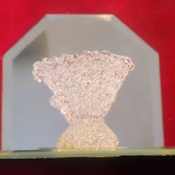 Hand Made Lead Crystal Glass Spaghetti Spun 