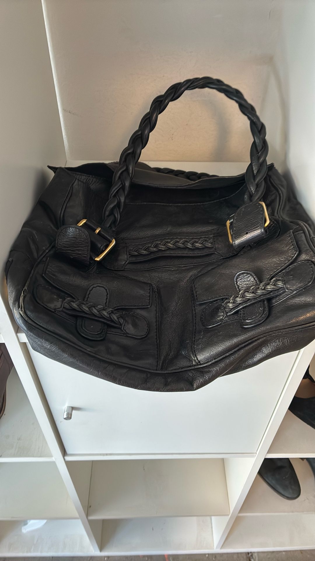Valentino Black Leather Bag Vintage