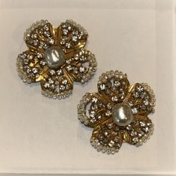 Miriam Haskell clip earrings