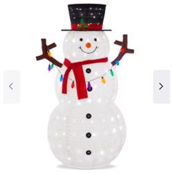 Lighted Pop-Up Snowman Outdoor Christmas Decoration w/ 200 LED Lights - 5ft