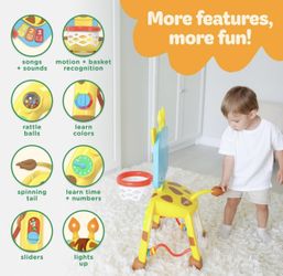 🦒 Move2Play Giraffe Basketball Hoop & Soccer Goal Activity Center – BRAND NEW! 🏀⚽️