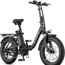 ENGWE 1125W Electric Bike for Adults, L20 2.0 20''×3.0" Fat Tire Electric Bicycle 52V 13Ah Removable Battery Max Range 80Miles & 25MPH for Urban Commu