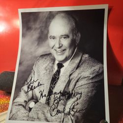 Carl Reiner Signed 8x10 " 2000 Year Old Man"w/coa & top loader 
