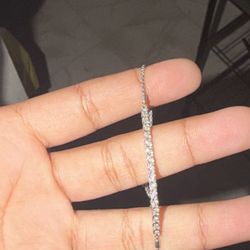 Real Diamond Single Line Tennis Bracelet 